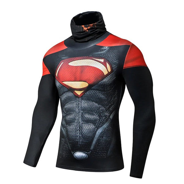 High Collar/Facemask SPIDERMAN Compression Shirt – ME SUPERHERO