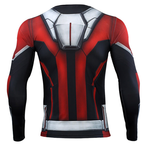 Avengers 4 Endgame ANT MAN Long Sleeve Compression Shirt for Men