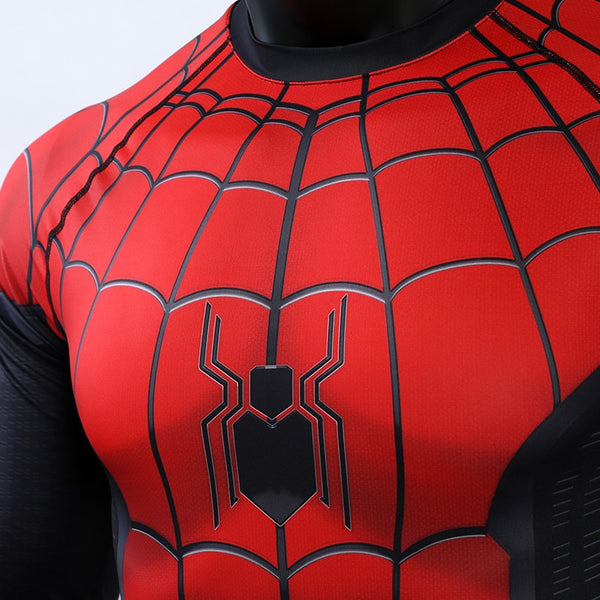 Long Sleeve Spider-Man Compression Shirt | Black / Red
