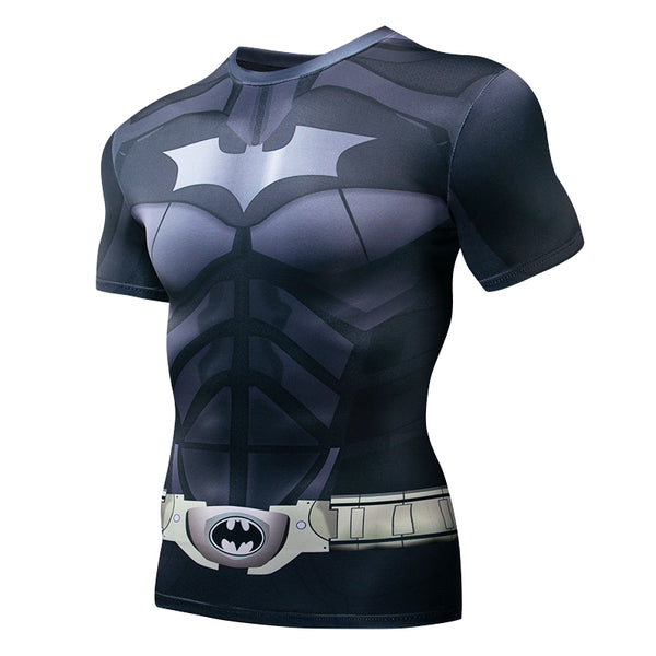 Dark BATMAN Short Sleeve Compression Shirt