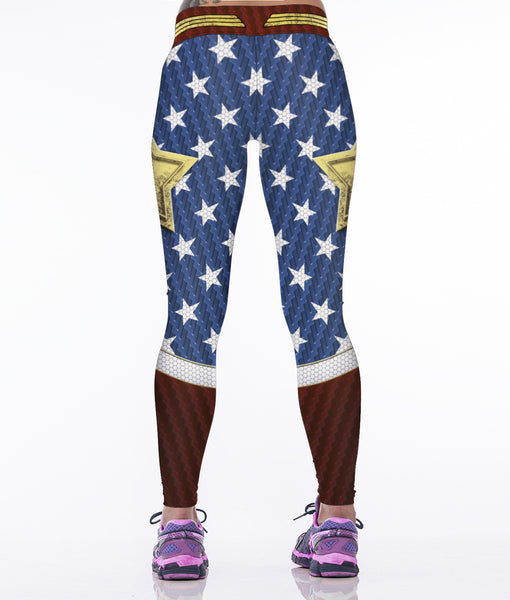 Fiber Sports, Pants & Jumpsuits, Fiber Sports Wonder Woman Superhero  Leggings