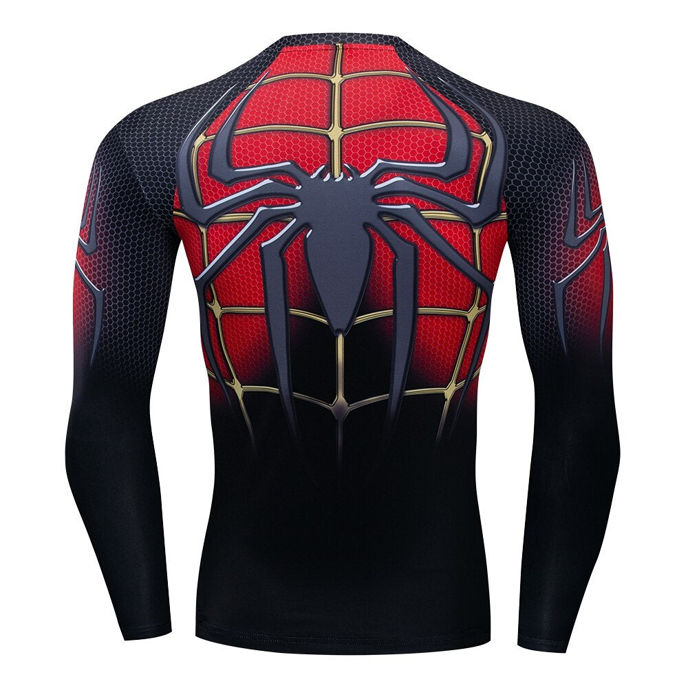 SPIDERMAN Long Sleeve Compression Shirt for Men – ME SUPERHERO