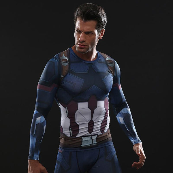 Captain america infinity war cheap compression shirt