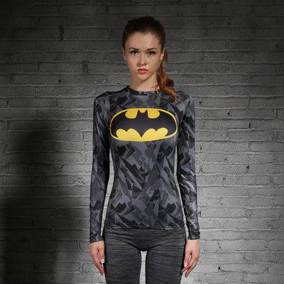 Womens Fitness Full Sleeve Compression Shirt Top – Superhero Gear