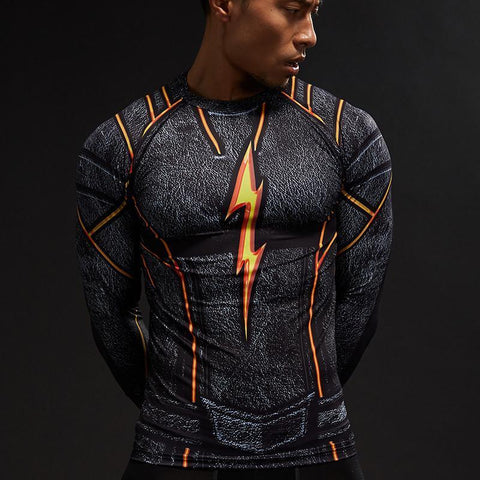 Flash Superhero Compression Shirt For Running Long Sleeve - PKAWAY