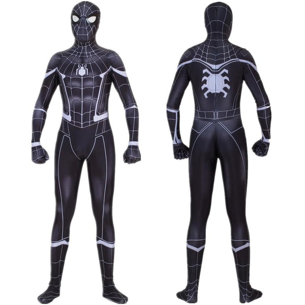 Black Spiderman Costume Kids Halloween Cosplay Mens Spandex Bodysuit Outfit  Gift | eBay