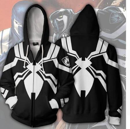 Black spiderman outlet hoodie