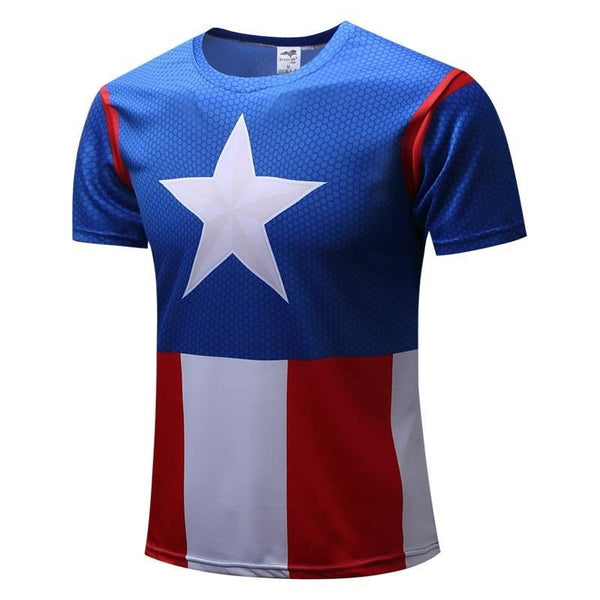 CAPTAIN AMERICA Compression Shirt for Men (Short Sleeve)