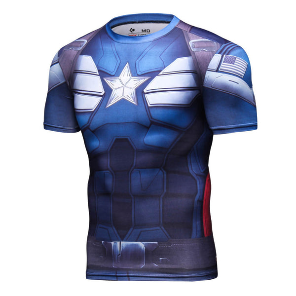 CAPTAIN AMERICA Compression Shirt for Men (Short Sleeve)