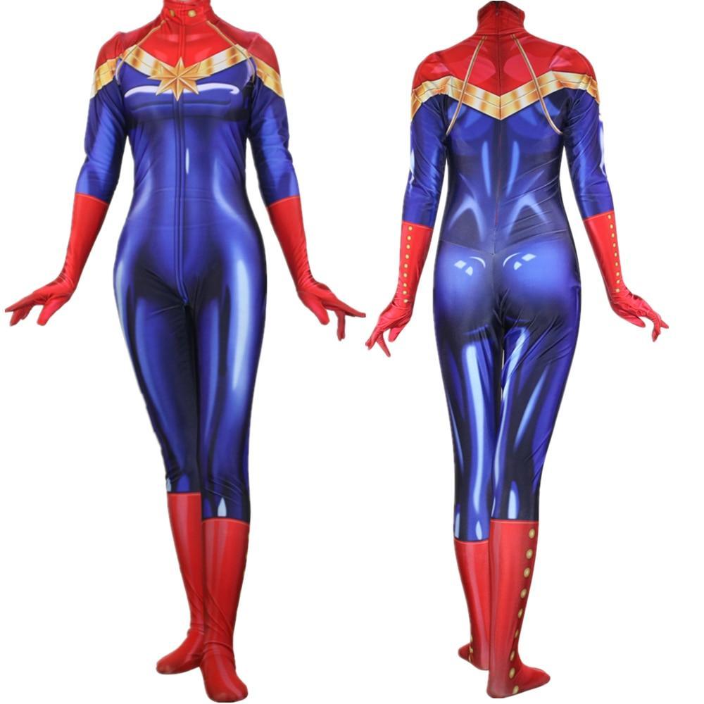 Buy Yute Cosplay Women Captain Hero Bodysuit Halloween Costume Spandex Tight  Suit Online at desertcartEcuador