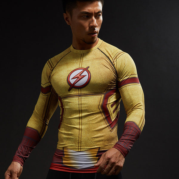 Flash Superhero Compression Shirt For Running Long Sleeve - PKAWAY
