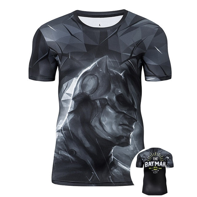 Batman Gym Booster Compression Shirt Totally Superhero, 60% OFF