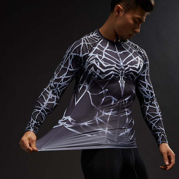 Men's T-shirts 3D Print Superhero Compression Tops Tights Long