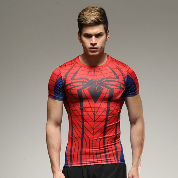 Gray SPIDERMAN Compression Shirt for Men (Short Sleeve) – ME SUPERHERO