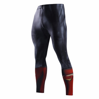 Batman Mens Compression Pants 3D Printed Superhero Tights (3