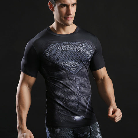 Super Man - Short Sleeve Compression Shirt 50% OFF – ViggorVerse