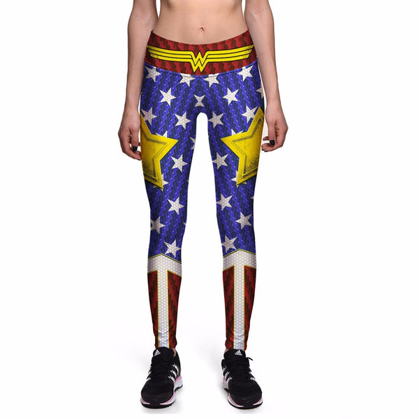 Wonder Woman Cosplay Active Workout Outfits – Legging And Shirt